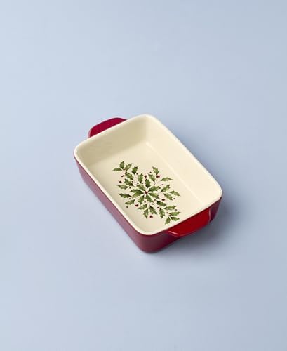Lenox 898051 Holiday Rectangular Baking Dish, Small, Christmas, Festive Kitchen Decor