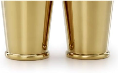 Barfly Cocktail Shaker Set with Weighted Bottom, Deluxe 18 and 28 oz, Gold