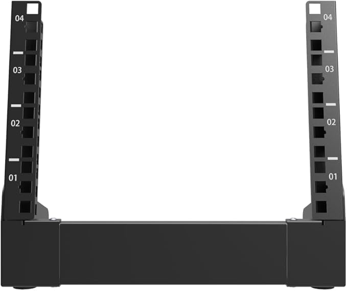 QiaoYoubang 10 inch Small Desktop Network Rack, 4U Mini Open Frame Desktop