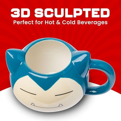 Silver Buffalo Pokémon Snorlax Face, 3D Sculpted Mug, 20oz
