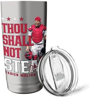 Thou Shall Not Steal Yadier Molina St Louis MLBPA Stainless Steel Insulated Tumbler