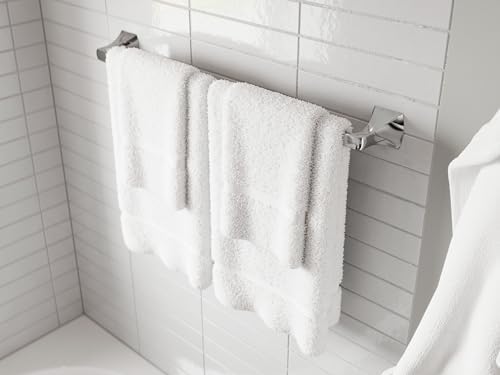 Pfister Bruxie Bath Towel Bar for Bathroom, 24-Inch, Wall-Mounted, Screw-in, Polished Chrome Finish, BTBBIE2C