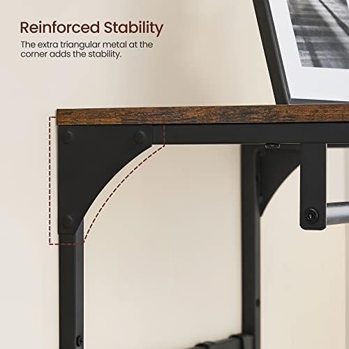 VASAGLE Laundry Room Shelf Wall Mounted, with 8 Removable Hooks