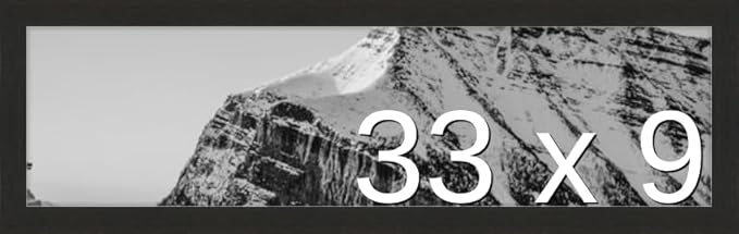 Frame It Easy 33 x 9 Coffee Wood Frame