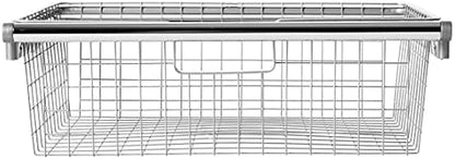 Rubbermaid Configurations Sliding Basket for Closet Drawer Organization, Titanium, Sturdy Slide Out Basket for Home/Laundry/Bathroom/Mudroom/Pantry/Linen Closet