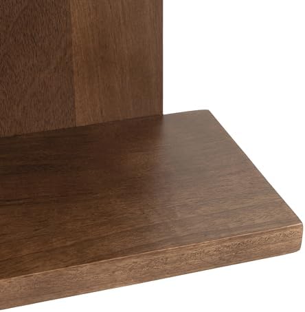 Kate and Laurel Braxton Modern Farmhouse Three-Tier Wall Shelf, 12 x 7 x 32, Natural Brown, Transitional Tiered Wood Display Shelf for Kitchen Spice Rack