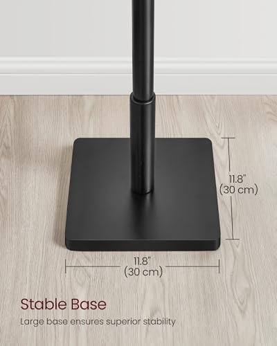VASAGLE Solid Wood Coat Rack, Free Standing, 8 Hooks, 3 Height Options