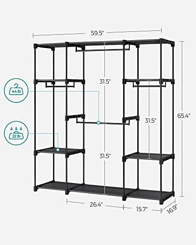 SONGMICS Portable Closet, Freestanding Closet Organizer, Clothes Rack
