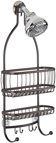 iDesign 61971 York Lyra Hanging Shower Organizer - 10" x 4" x 22", Bronze