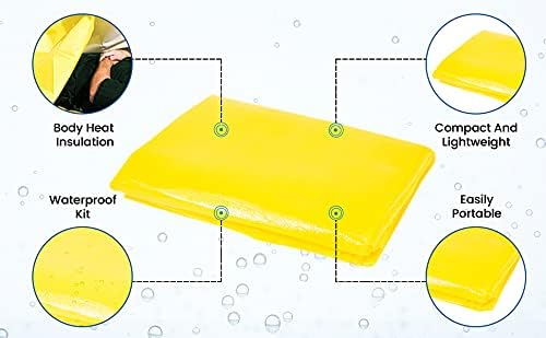 Primacare CB-6821 Emergency Disposable Transport Blanket, Lightweight and Warerproof, Space Blanket for Outdoors, Camping, First Aid, Hiking, Survival, 60??x 90?? Yellow