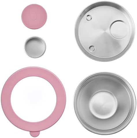 S'well Stainless Steel Salad Bowl Kit 64oz, Dusty Pink Daydream, Comes with 2oz Mini Canister and Removable Tray for Organization, Leakproof, Easy to Clean, Dishwasher Safe