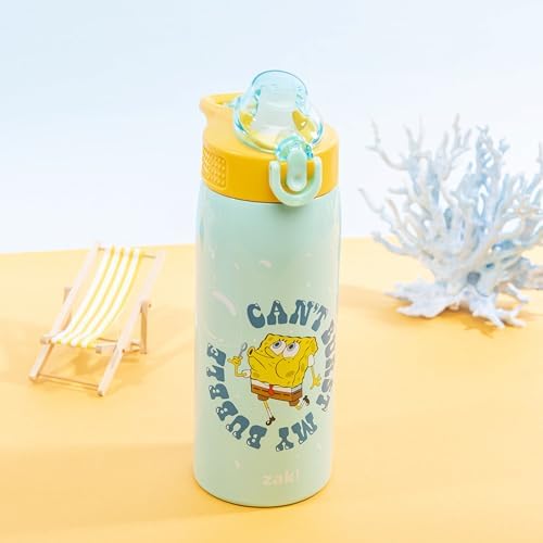 Zak Designs SpongeBob Sage 19oz Leak-Proof Straw Kids Water Bottle