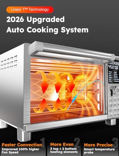Nuwave Bravo XL Pro Air Fryer Toaster Oven, Improved 100% Super Convection