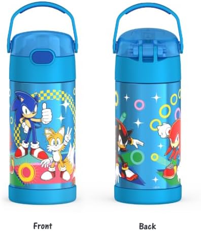 THERMOS FUNTAINER Water Bottle with Straw, 12oz, Sonic the Hedgehog