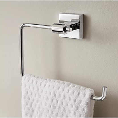 Franklin Brass Maxted (1-Pack) Hand Towel Holder Polished Chrome Towel Racks for Bathroom Wall Square Towel Ring Holder for Bath Towel Hanger for Kitchen, Bathroom Accessories MAX46-PC