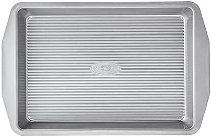 USA Pan 1110RC-3-ABC-1 American Bakeware Classics 9 x 13-Inch Rectangular Lasagna, Cake and Brownie Pan, Aluminized Steel