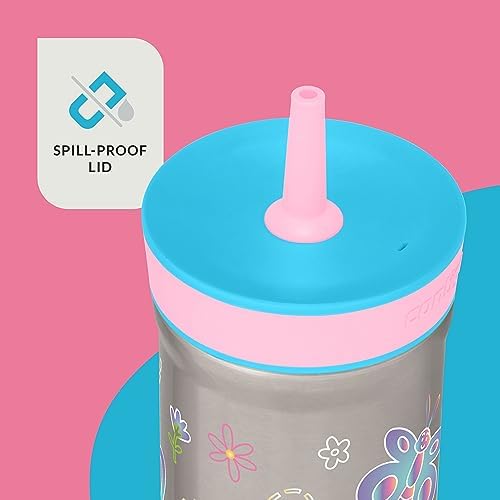 Contigo Kids’ Leighton Straw Tumbler with Spill-Proof Lid 12oz Raspberry/Azalea