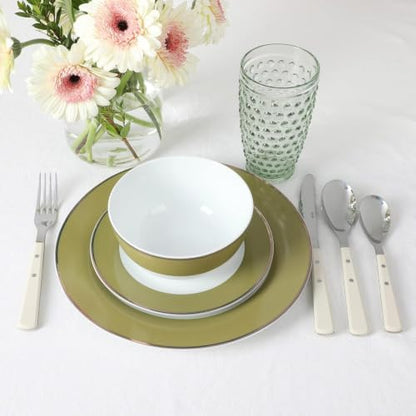 Martha Stewart Chauncey 4-Pack Hobnail Glass Tumblers, 14.3 oz – Handmade Green Drinking Glasses, Vintage Textured Water Cups for Kitchen, Barware, or Entertaining