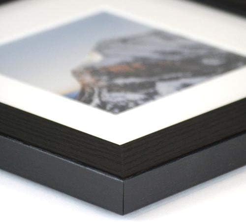 Frame It Easy 33 x 30 Black Grain Wood Frame