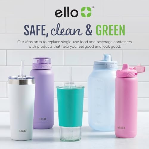 Ello Color Lock 4oz Glass Condiment Containers with Lids, 3 Pack, Desert