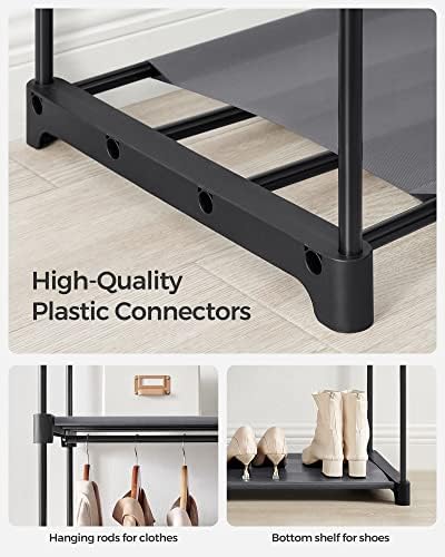 SONGMICS Closet Wardrobe, Clothes Storage, 55.1 x 16.9 x 68.5 Inches