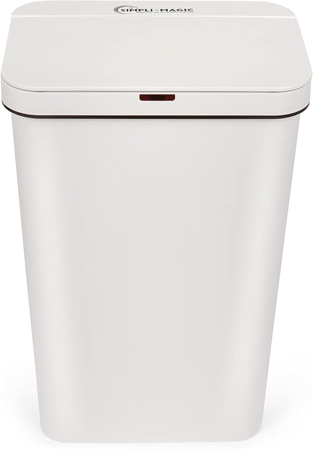 Simpli-Magic 13 Gallon Motion Sensor Touchless Trash Can – Automatic Hands-Free