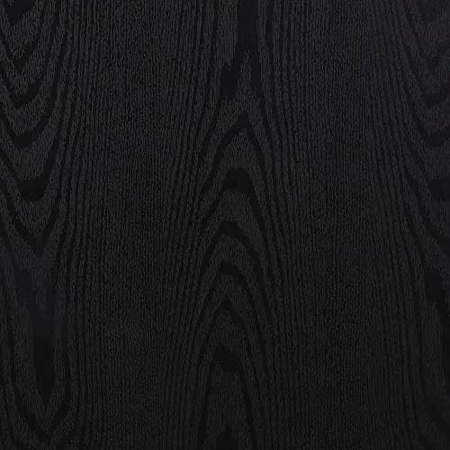 Household Essentials Crown Black Oak Grain Bookshelf with Gold Iron