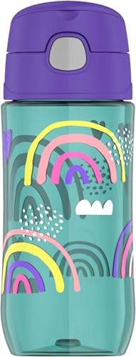 THERMOS FUNTAINER 16oz Plastic Bottle with Spout Lid, Rainbows
