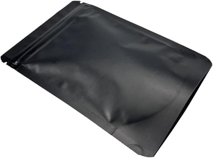 PABCK 50 Pieces 7.09x10.2 inch(Inside Size 6.3x7.48 inch) Stand-Up Resealable Heat Seal Bags 3.54mil Thick Frosted Blue Foil Sealed Bags for Zip Packaging Lock Food Storage Pouch