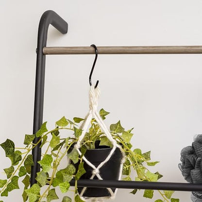 IRIS USA Garment Ladder Clothes Rack, Space Saving, Black