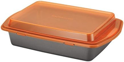 Rachael Ray Nonstick Baking Pan with Lid, 9x13 Cake Pan