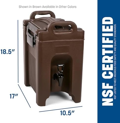 Carlisle FoodService Products Cateraide LD Insulated Beverage Server, Drink Dispenser with Spigot for Commercial or Home Use, 2.5 Gallon Capacity, 1 Count, Black