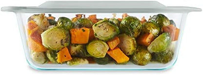 Pyrex 8x8 Deep Glass Baking Dish with Plastic Lid, Deep Casserole Dish