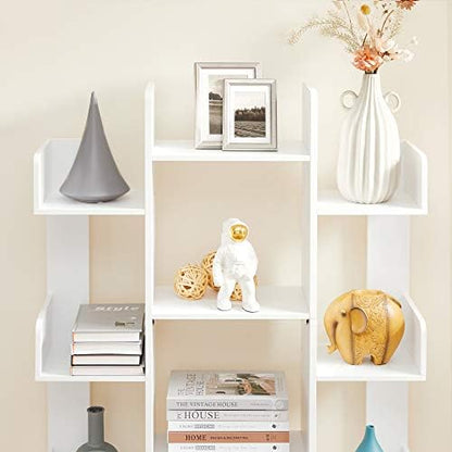 VASAGLE Bookshelf with 13 Storage Shelves, 9.8 x 33.9 x 55.1 Inches