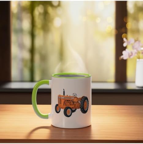 Vintage Allis-Chalmers WD 45 Classic Tractor Ceramic Mug, Light Green/White, 11oz