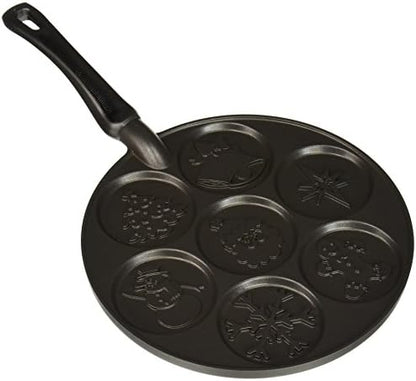 Nordic Ware Holiday Pancake Pan, Black 0.6 cup