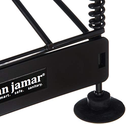 San Jamar Three Cup Dispenser Rack for 8–44 Oz Cups with Adjustable Coils – 4-Tier Countertop Cup Dispensers – Suction Feet and Lid Organizer for Restaurants and Kitchens