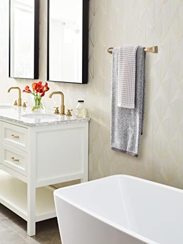 Amerock BH36033CZ | Champagne Bronze Towel Bar | 18 inch (457 mm) Center-to-Center Towel Rack | Revitalize | Bathroom Towel Holder | Bathroom Hardware | Bath Accessories