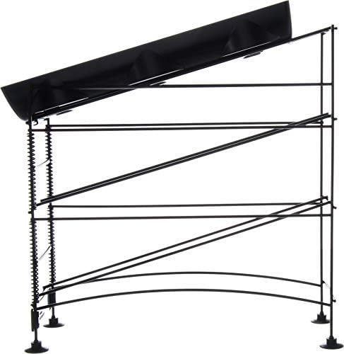 San Jamar Three Cup Dispenser Rack for 8–44 Oz Cups with Adjustable Coils – 4-Tier Countertop Cup Dispensers – Suction Feet and Lid Organizer for Restaurants and Kitchens