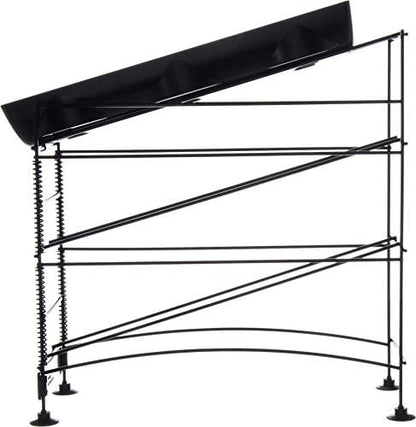 San Jamar Three Cup Dispenser Rack for 8–44 Oz Cups with Adjustable Coils – 4-Tier Countertop Cup Dispensers – Suction Feet and Lid Organizer for Restaurants and Kitchens
