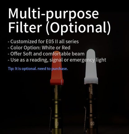 Manker E05 II High Output EDC Flashlight Eeay to Carry, for Camping, Hiking (Sand, 800 Lumens NICHIA 519A-V1 4000K R9080)