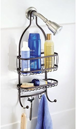 iDesign 61971 York Lyra Hanging Shower Organizer - 10" x 4" x 22", Bronze