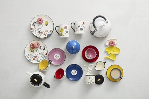 Lenox Chef Snoopy Porcelain Tea Cup and Saucer Set for 4