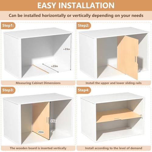 Celestite Wooden Baking Sheet Organizer for Cabinet, Baking Tray Organizer, Cookie Sheet Organizer for Cabinet Kitchen Storage Organization Accessories