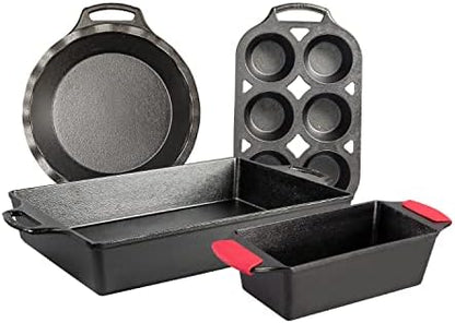 Lodge Cast Iron Baker's Favorite 6-Piece Set, Made in the USA