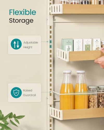 SONGMICS 6-Tier Over the Door Pantry Organizer, Adjustable Spice Rack