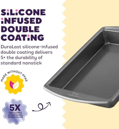 Wilton Platinum Non-Stick Oblong Baking Pan, Made Without PFAS, 13 x 9 in