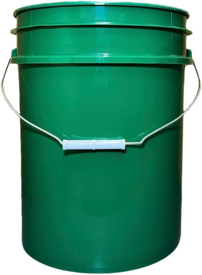 House Naturals 5 Gallon Premium HPDE Plastic Bucket - Made in USA Food Grade Storage Container, BPA Free All Purpose Pail (2, Dark Green)