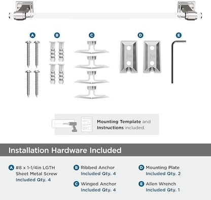 Amerock Glacio 18" Clear/Polished Nickel Towel Bar