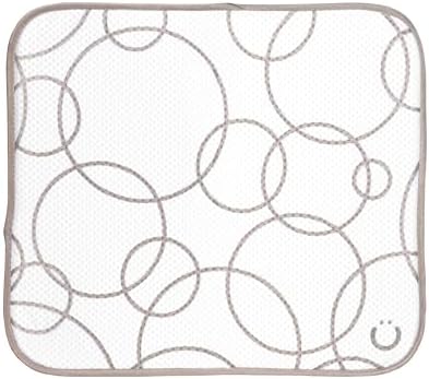 Ubbi Taupe Microfiber Dish Drying Mat, Baby Bottle Drying Mat, Kitchen Counter Dish Mat, Pack of 4